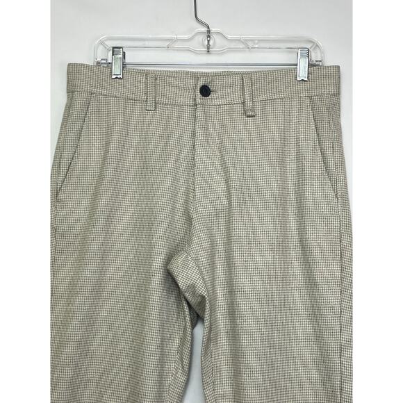 Zara Women's Size 30 Cream Houndstooth Print Dress Flannel Trouser - Picture 8 of 8
